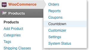 Product Countdown Settings