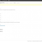 Custom Search WordPress Plugin Screenshot Log Page